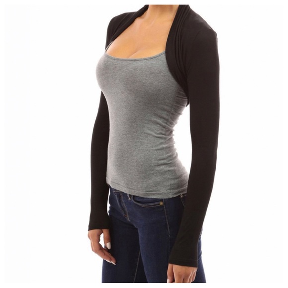 ✨BEST SELLING ✨BLACK MUST HAVE LONG SLEEVES SHRUG - Picture 7 of 7